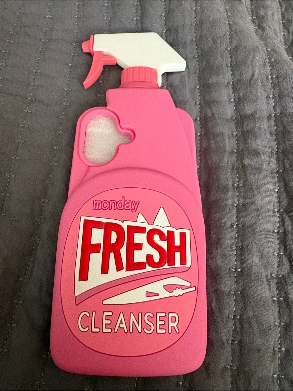 Pink 'Fresh Cleanser' Spray Bottle Phone Case for iPhone 16 (has minor flaw)